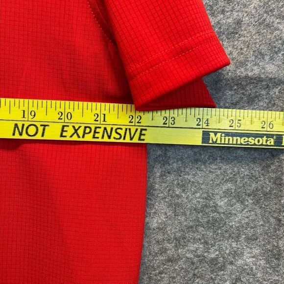 IZOD Golf Shirt Men's Large Red Textured Short Sleeve Three Button Performance - Picture 8 of 14